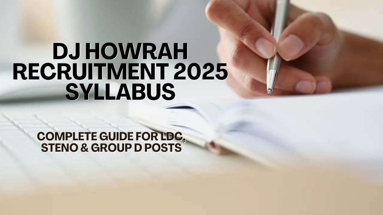DJ Howrah Recruitment 2025 Syllabus