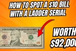 $10 Bill With a Ladder Serial