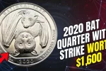 2020 Bat Quarter With Strike-Through Error