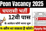 Peon Vacancy 2025