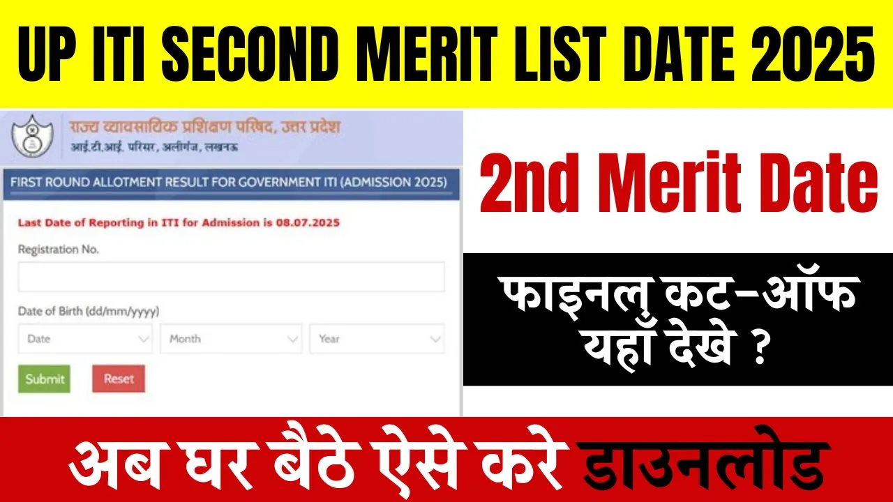 UP ITI Second Merit List 2025